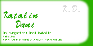 katalin dani business card